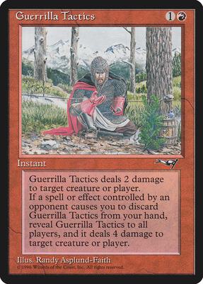 Guerrilla Tactics (Kneeling Knight) card from Alliances