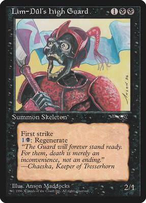 Lim-Dul's High Guard (Red Armor) card from Alliances