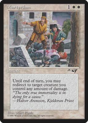 Martyrdom (Wounded on Ground) card from Alliances