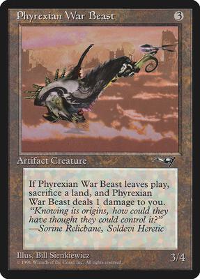 Phyrexian War Beast (Facing Right) card from Alliances