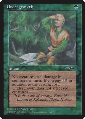 Undergrowth (Holding Axe) card from Alliances