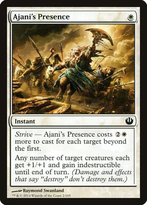 Ajani's Presence card from Journey Into Nyx