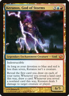 Keranos, God of Storms card from Journey Into Nyx