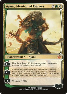 Ajani, Mentor of Heroes card from Journey Into Nyx