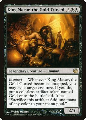 King Macar, the Gold-Cursed card from Journey Into Nyx