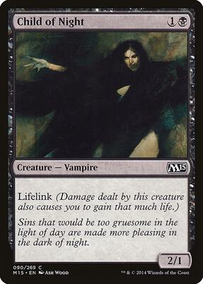 Child of Night card from Magic 2015 (M15)