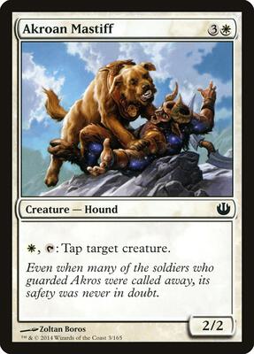 Akroan Mastiff card from Journey Into Nyx