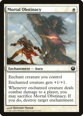 Mortal Obstinacy card from Journey Into Nyx