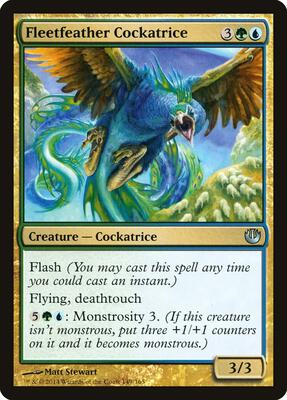 Fleetfeather Cockatrice card from Journey Into Nyx