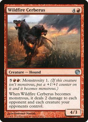 Wildfire Cerberus card from Journey Into Nyx