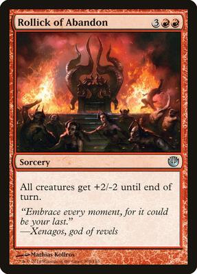 Rollick of Abandon card from Journey Into Nyx