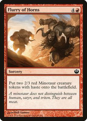 Flurry of Horns card from Journey Into Nyx