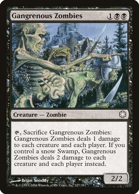 Gangrenous Zombies card from Coldsnap Theme Deck Reprints