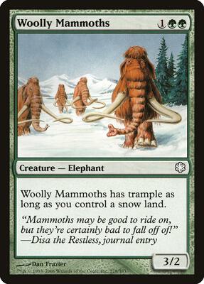 Woolly Mammoths card from Coldsnap Theme Deck Reprints