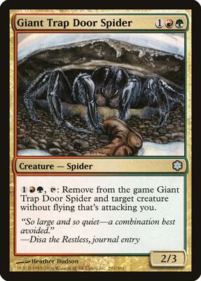 Giant Trap Door Spider card from Coldsnap Theme Deck Reprints