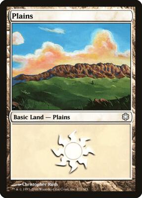 Plains (371) card from Coldsnap Theme Deck Reprints