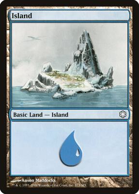 Island (373) card from Coldsnap Theme Deck Reprints