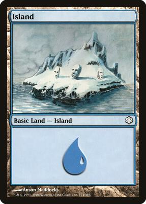 Island (374) card from Coldsnap Theme Deck Reprints