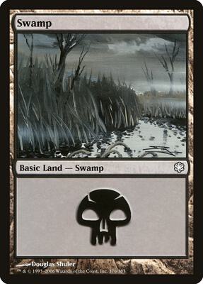 Swamp (376) card from Coldsnap Theme Deck Reprints