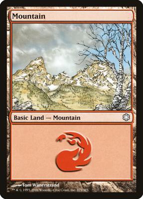Mountain (379) card from Coldsnap Theme Deck Reprints