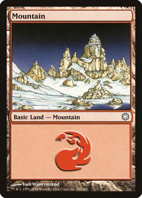 Mountain (380) card from Coldsnap Theme Deck Reprints