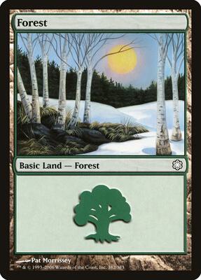 Forest (382) card from Coldsnap Theme Deck Reprints