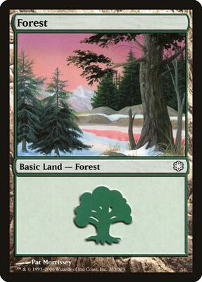 Forest (383) card from Coldsnap Theme Deck Reprints