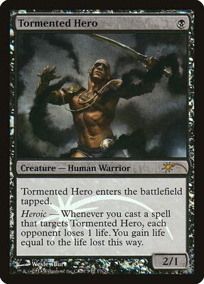Tormented Hero card from FNM Promos