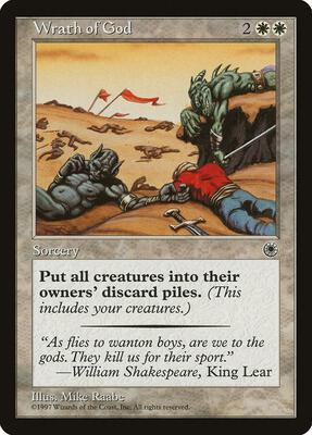 Wrath of God card from Portal