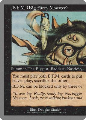 B.F.M. (Big Furry Monster) (28) card from Unglued