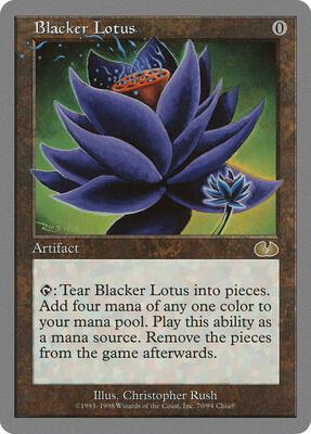 Blacker Lotus card from Unglued