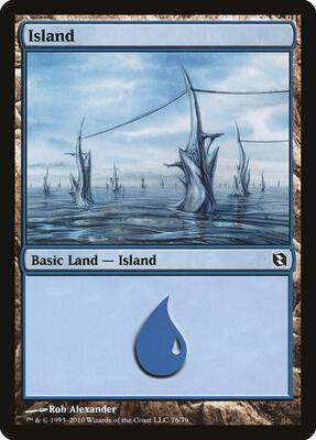 Island (76) card from Duel Decks: Elspeth vs. Tezzeret