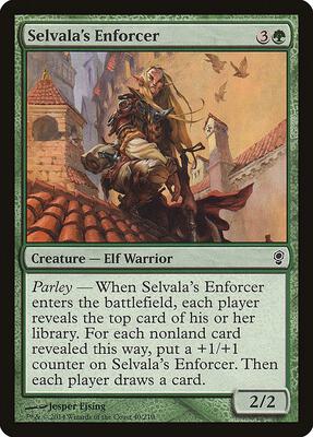 Selvala's Enforcer card from Conspiracy