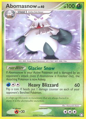 Abomasnow card from Mysterious Treasures
