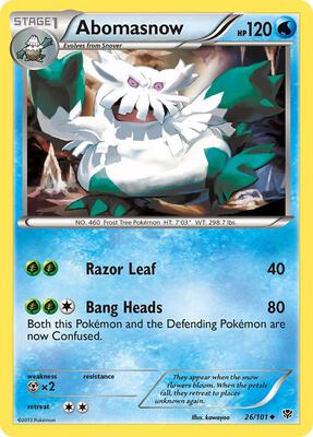 Abomasnow card from Plasma Blast