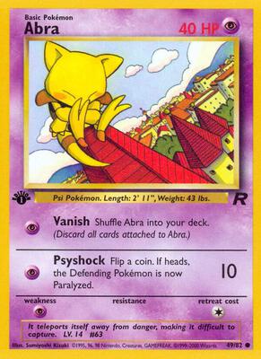 Abra card from Team Rocket