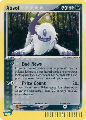 Absol card from EX Dragon