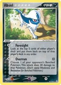 Absol card from EX Holon Phantoms