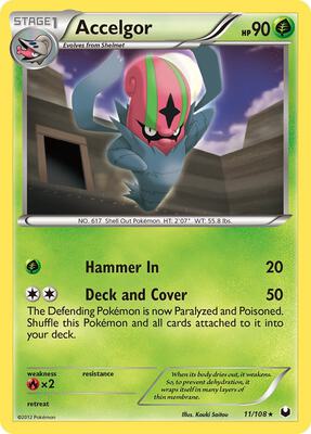 Accelgor card from Dark Explorers