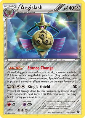Aegislash (86) card from XY Base Set
