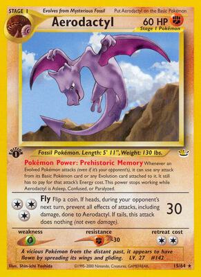 Aerodactyl card from Neo Revelation