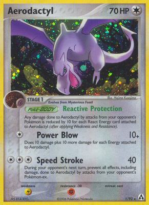 Aerodactyl card from EX Legend Maker