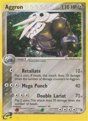Aggron card from EX Ruby and Sapphire