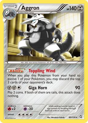 Aggron card from Dragons Exalted