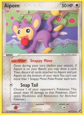 Aipom card from EX Unseen Forces