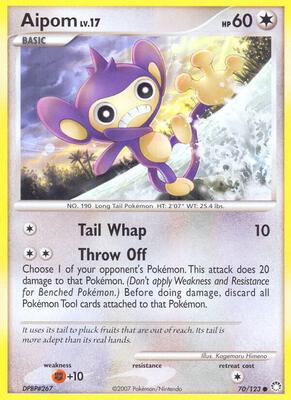 Aipom card from Mysterious Treasures