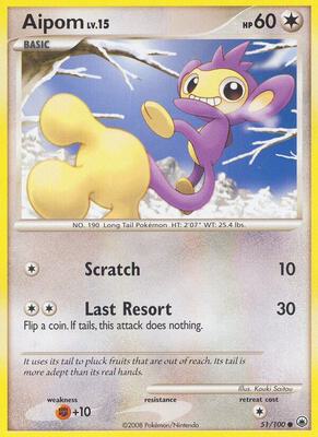 Aipom (51) card from Majestic Dawn