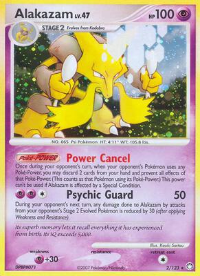 Alakazam card from Mysterious Treasures