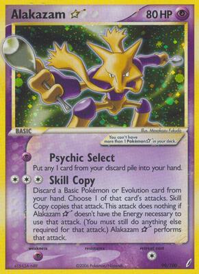 Alakazam Star card from EX Crystal Guardians