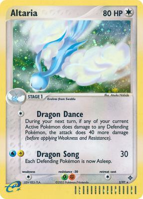 Altaria card from EX Dragon